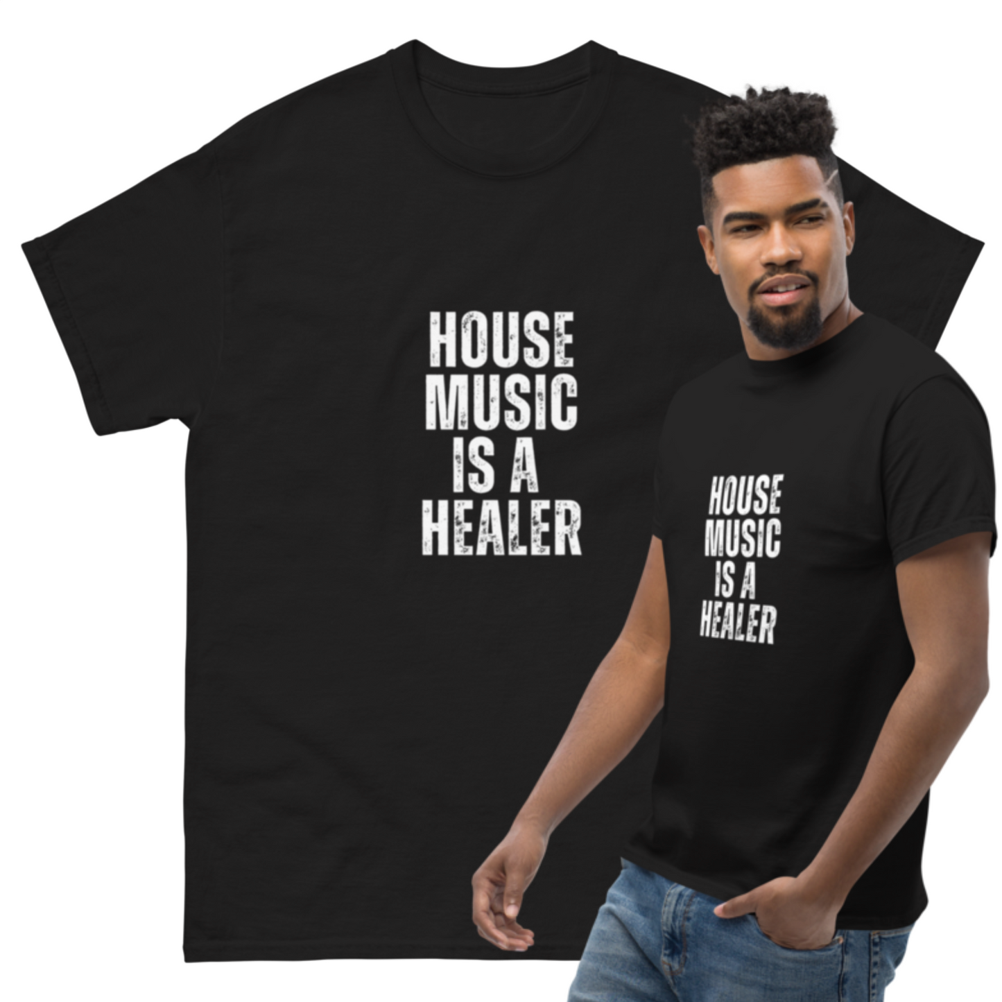 House Music Is a Healer organic cotton t-shirt